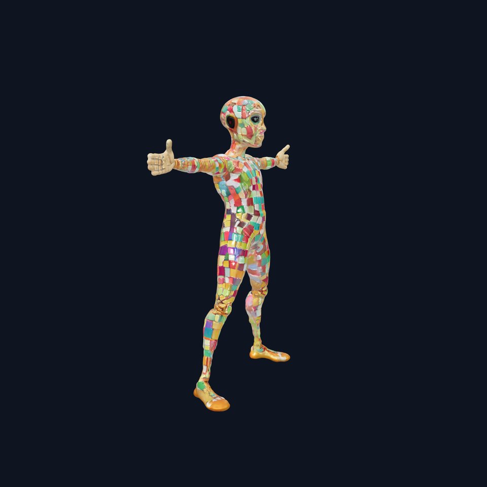 Colorful Robot Mosaic model pack